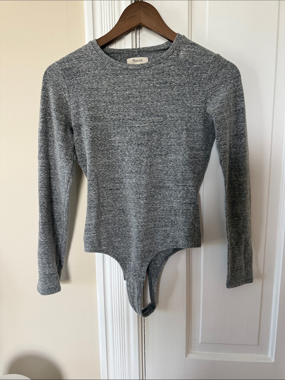 Madewell Marled Gray Bodysuit